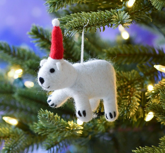 Christmas Felt Polar Bear