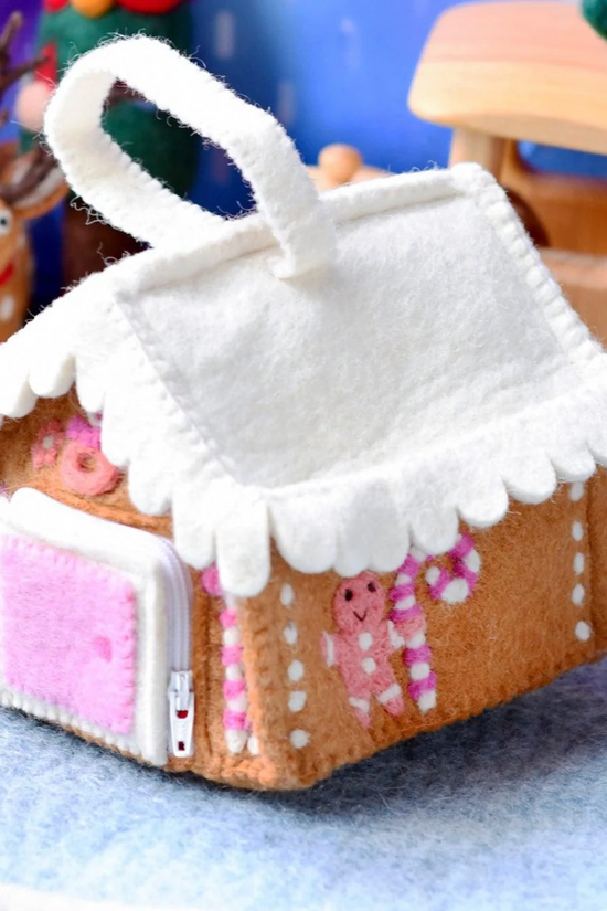 Pink Gingerbread House Bag