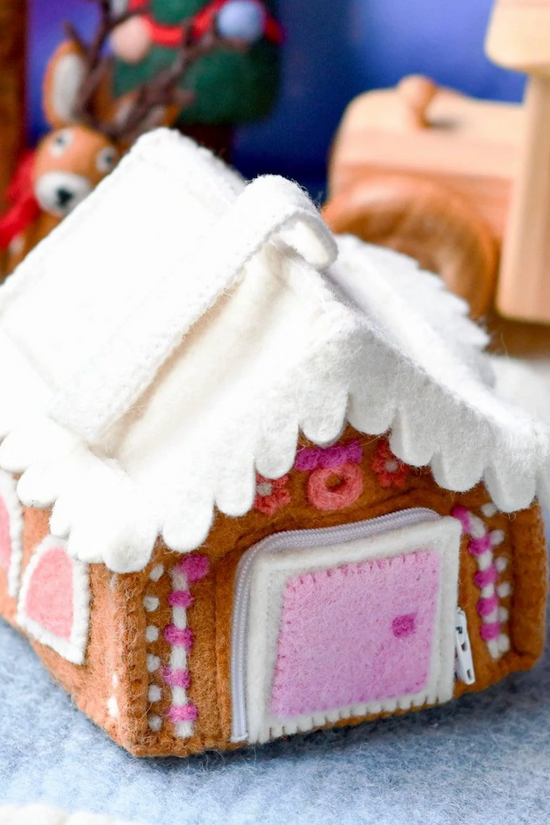 Christmas Pink Gingerbread House Bag