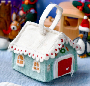 Christmas Gingerbread House- Blue Bag