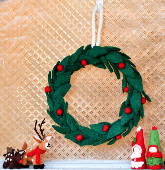 Small Christmas Wreath with Red Berries