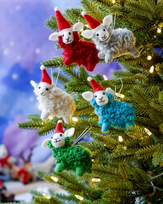 Felt Christmas Sheep Ornaments