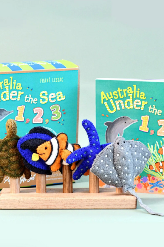 Under the Sea Book and Puppets