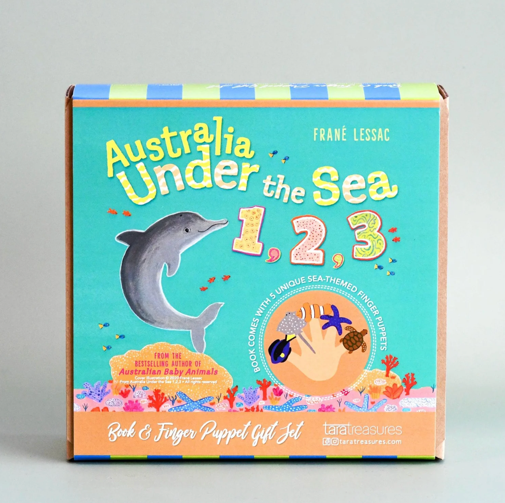 Australian Under the Sea Book and Finger Puppet Set