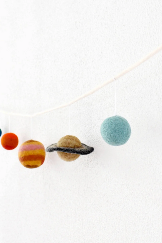 Handmade Solar System Felt Garland