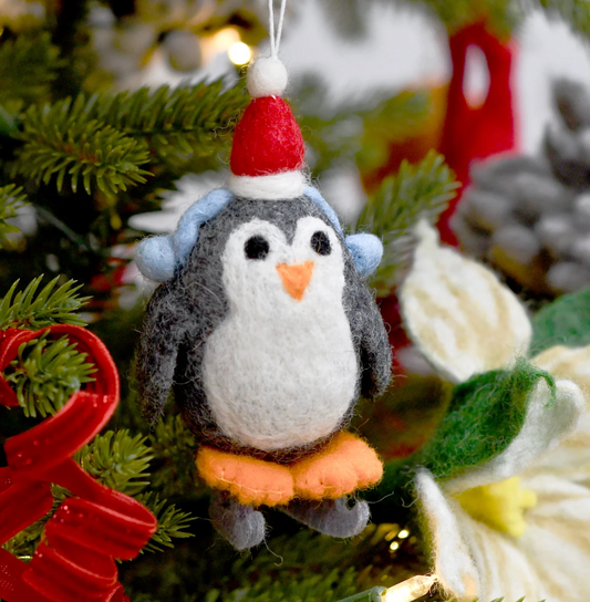 Hand-Felted Christmas Penguin