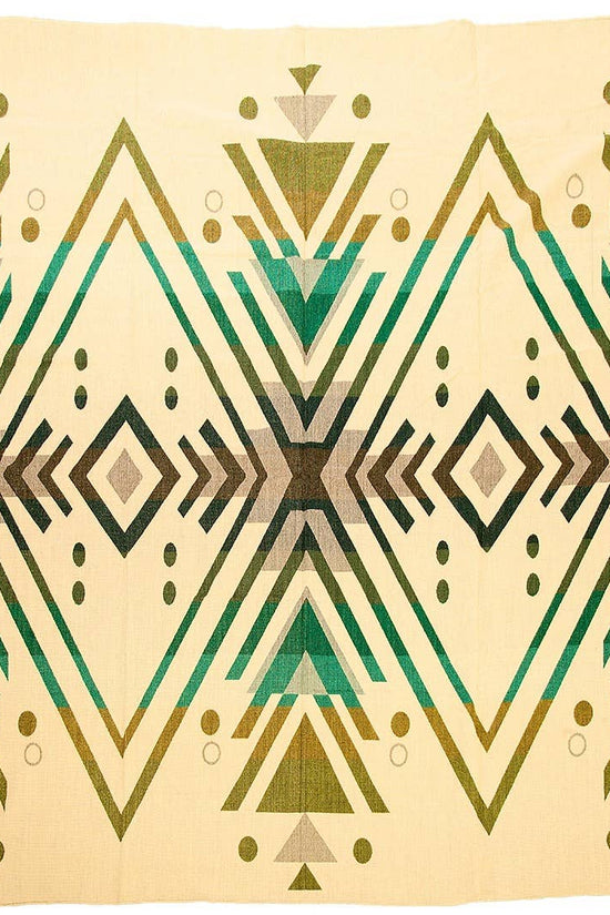 Felt Alpaca Native Blanket Imbabura Green