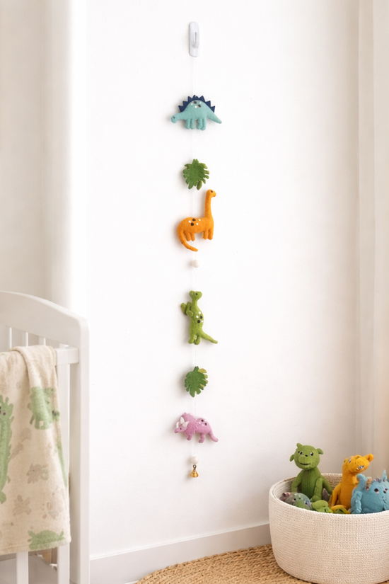 Felt Garland - Jurassic Dinosaur: Vertical