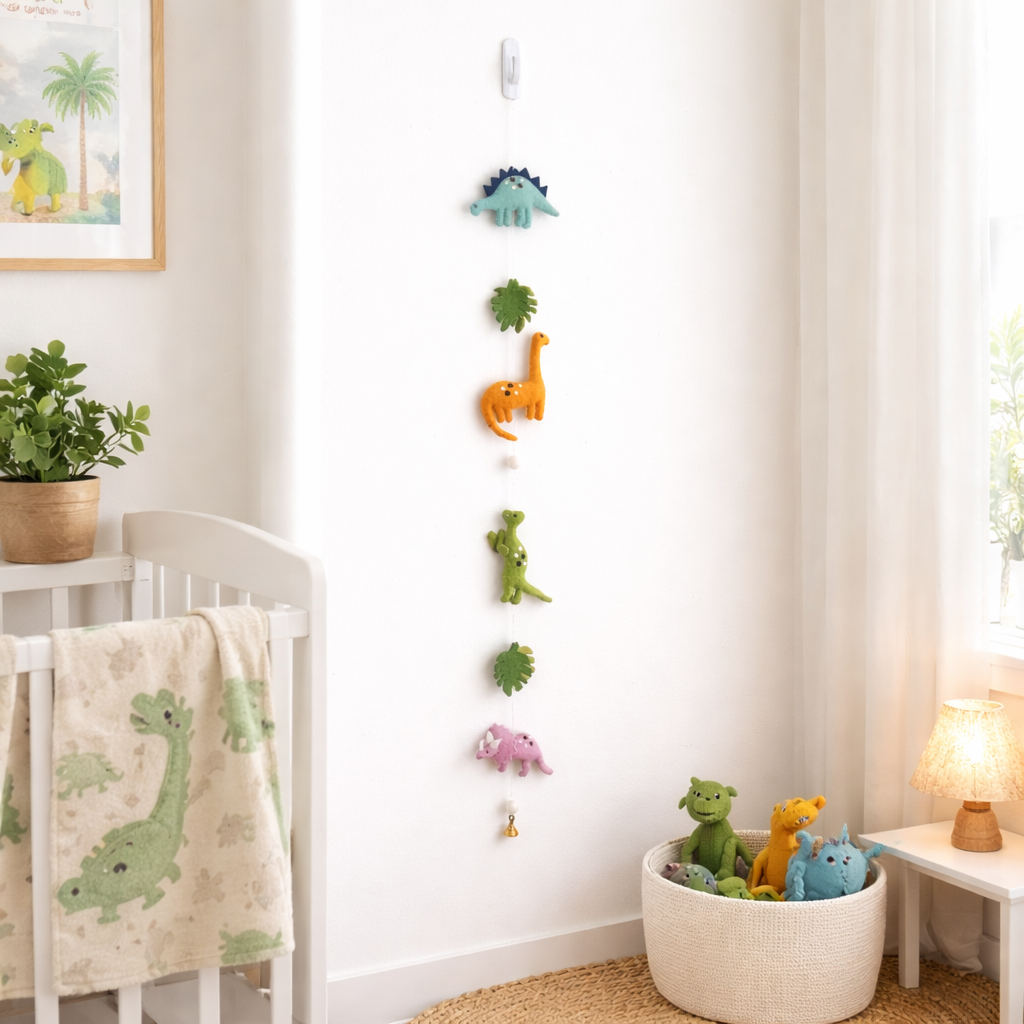 Felt Garland - Jurassic Dinosaur: Vertical