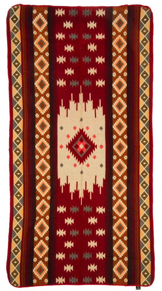 Mini Alpaca Blanket - Quilotoa Red - 110x185cm