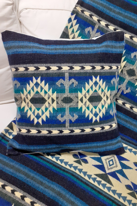 Alpaca Pillow COVER ONLY - Cotopaxi Blue - 50x50cm
