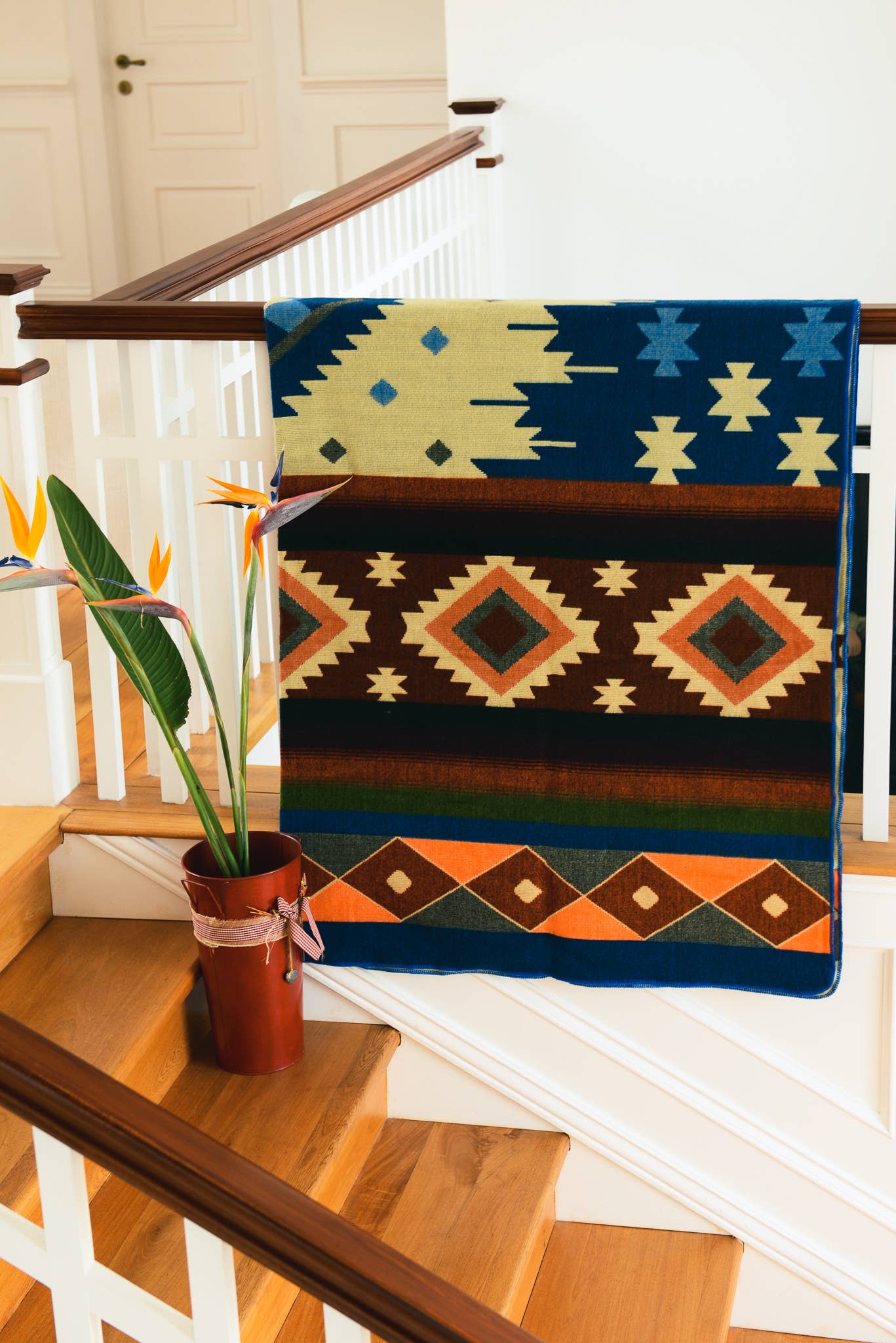 Alpaca Blanket - Quilotoa Blue - 190x225cm