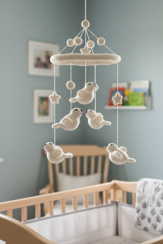 Felt Baby Mobile - Seal