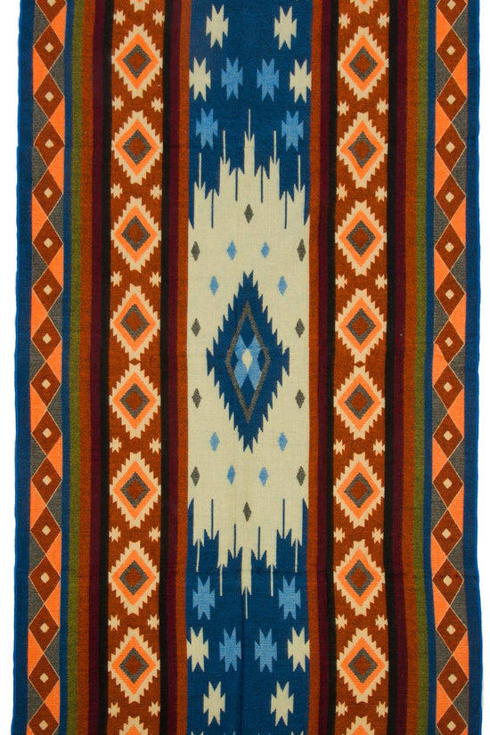 Alpaca Blanket Quilotoa Blue Mini