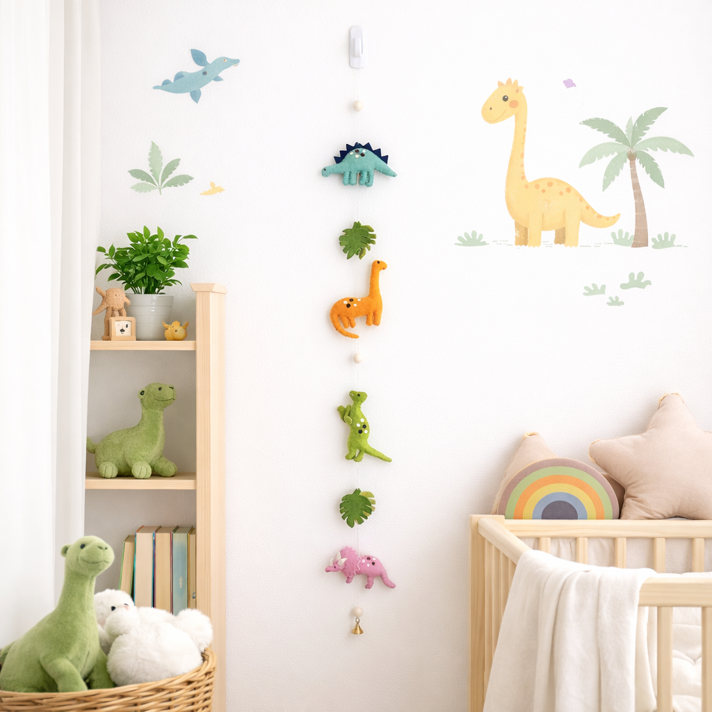 Felt Garland - Jurassic Dinosaur: Vertical