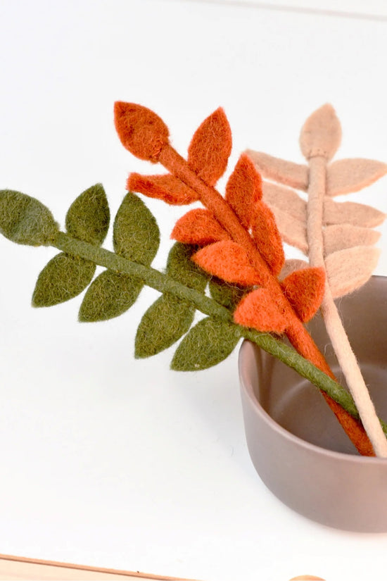 Colourful Felt Ash Leaves Stem