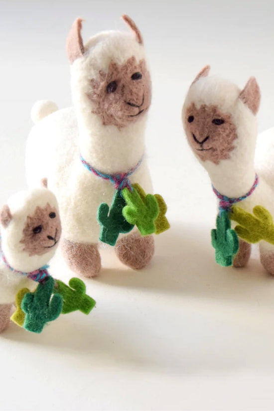 Organic Wool Felt Llama Toy