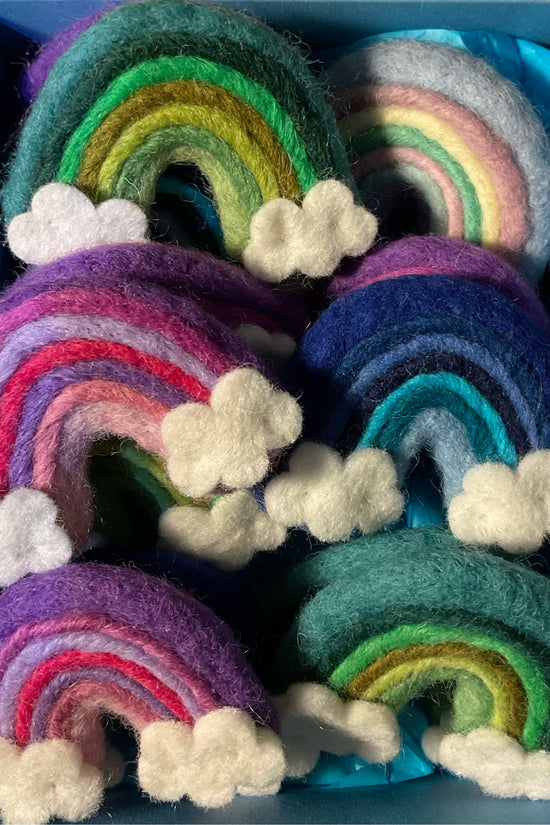 Handmade Wool Felt Rainbows