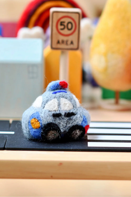 Organic Felt Police Vehicle Toy