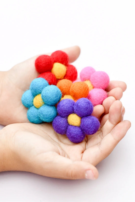 Felt Bright Daisy Flower Set of 5