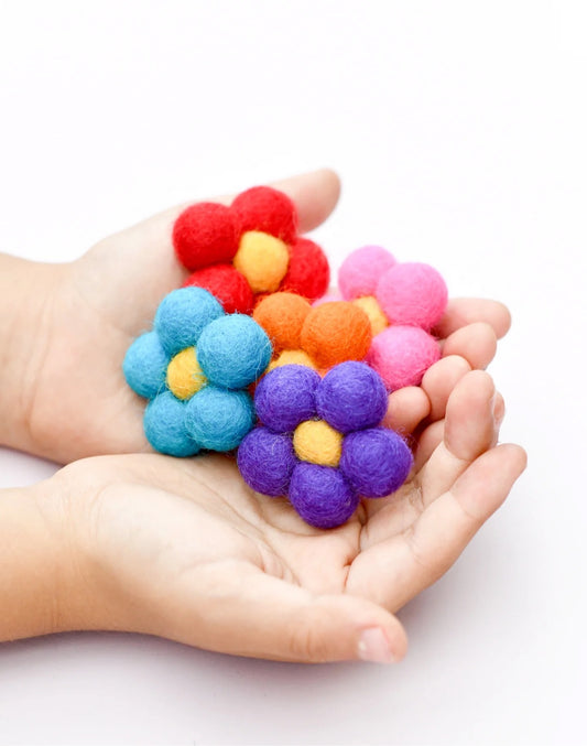 Felt Bright Daisy Flower Set of 5