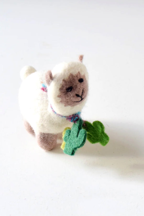 Handmade Felt Llama Toy for Decoration