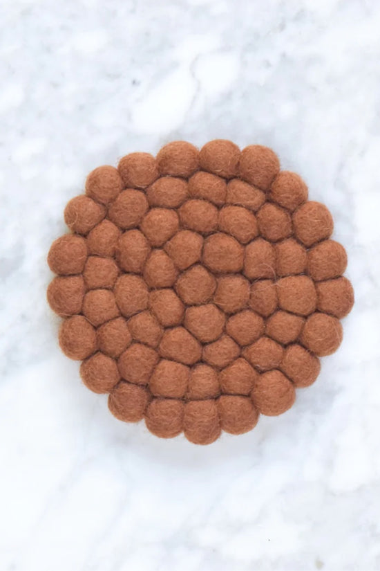 Brown Wool Coasters