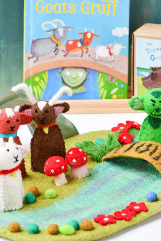 Three Billy Goats Gruff Finger Puppets