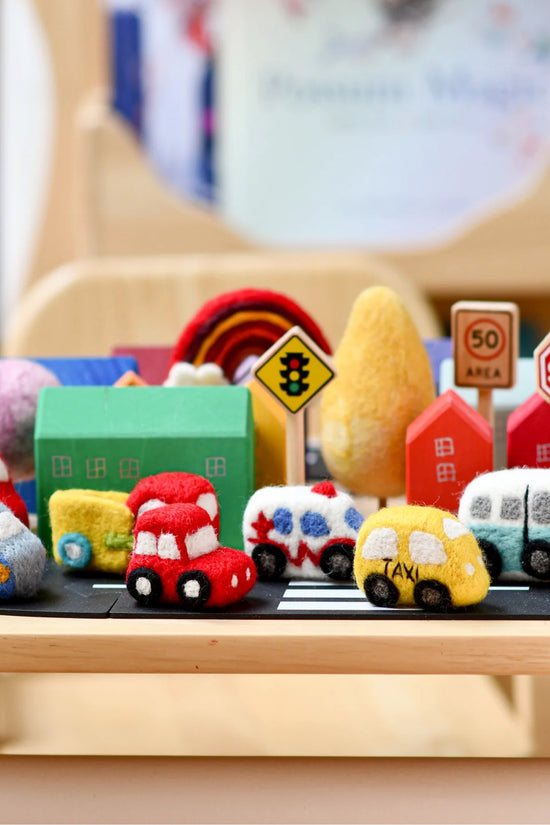 Shop Organic Felt Police Vehicle Toy