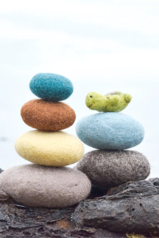Wool Felt Beach Stacking Stones