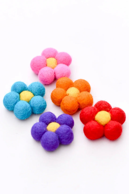 Organic Felt Bright Daisy Flower Set