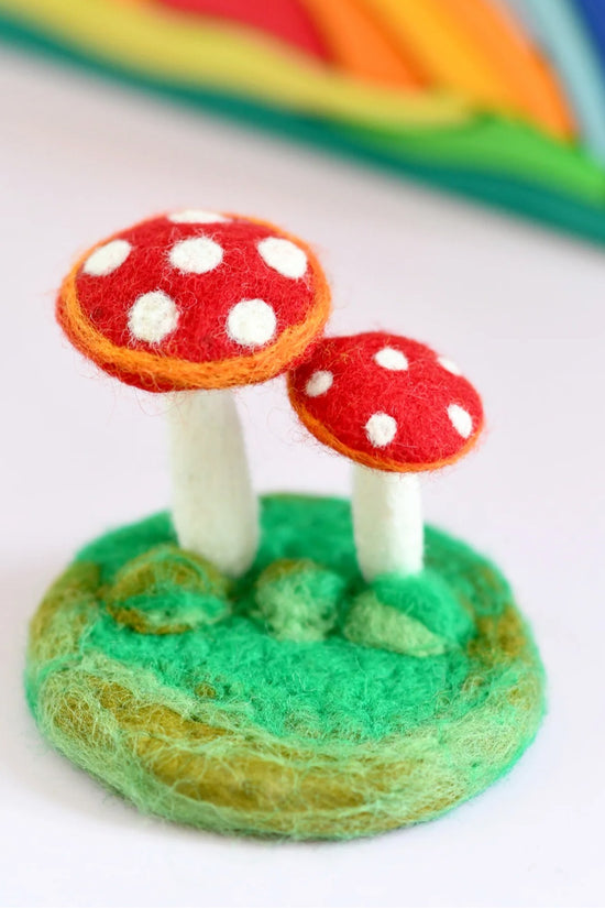 Felt Toadstool Mushrooms