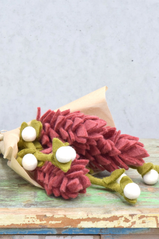 Handcrafted Felt Flower Alpinia