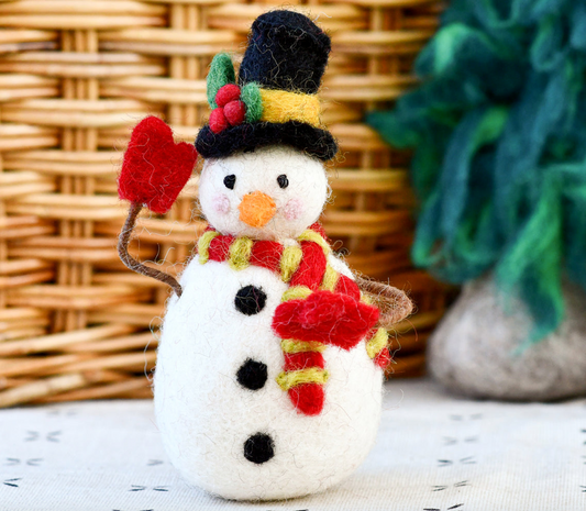 Christmas Snowman with Tophat
