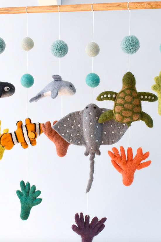 Wool Felt Coral Reef Nursery Mobile