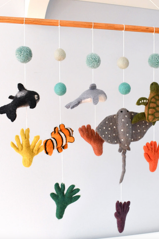Handmade Felt Coral Reef Mobile