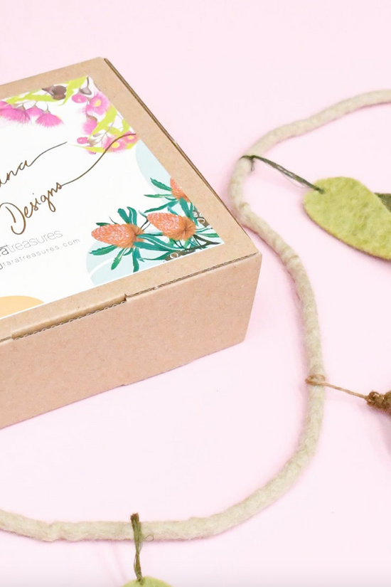 Buy Felt Eucalyptus and Blossom Garland