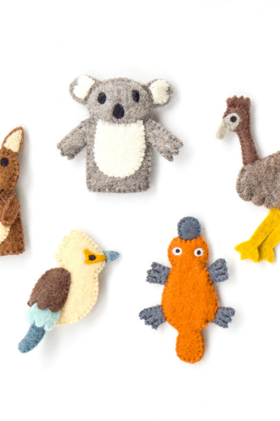 Cute Australiana Finger Puppets