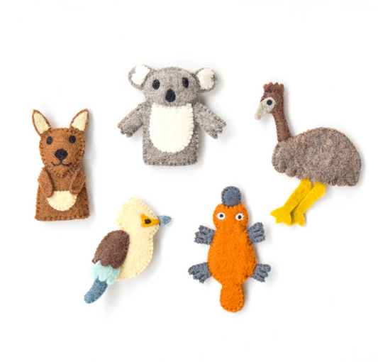 Cute Australiana Finger Puppets