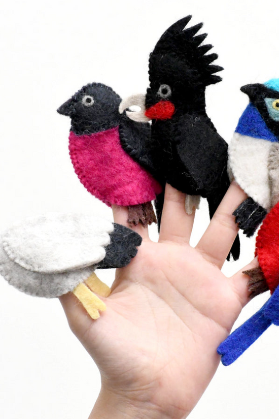 Colourful Bird Finger Puppets