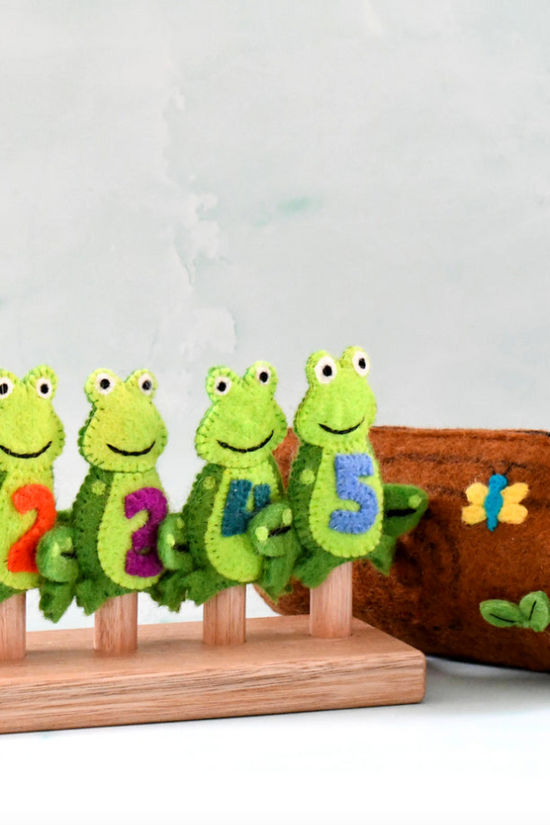 Cute Frog Puppet Set with Bag