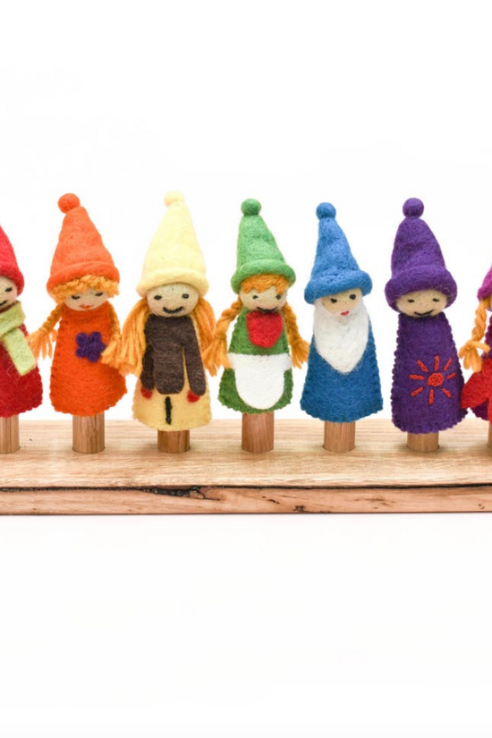 Rainbow Gnomes Finger Puppets
