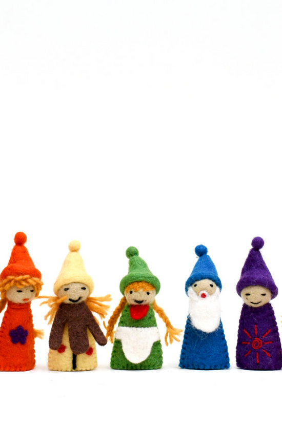 Finger Puppets Rainbow Gnomes
