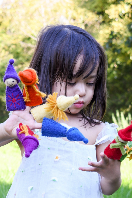 Cute Rainbow Gnome Puppets