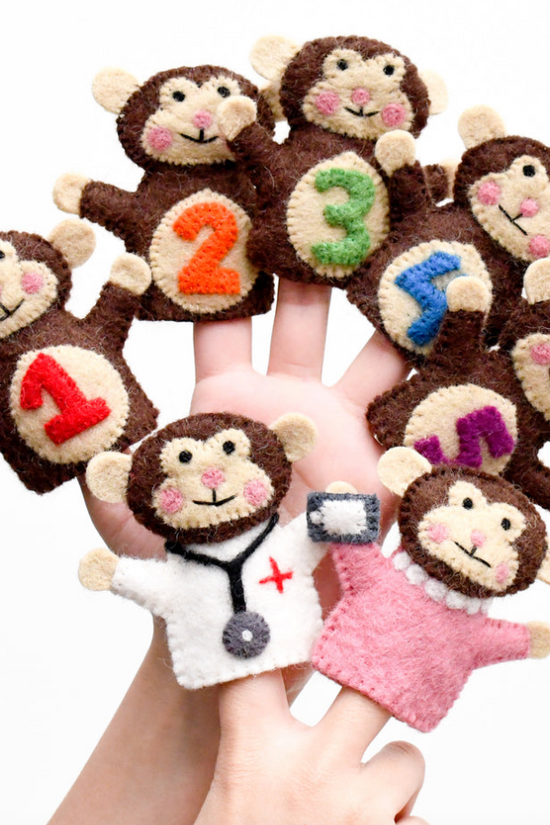 Finger Puppets 5 Little Monkeys