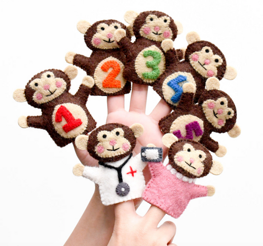 Finger Puppets - 5 Little Monkeys