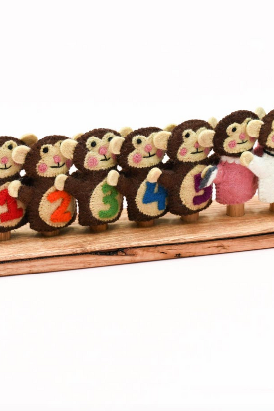 Handmade Monkey Finger Puppets