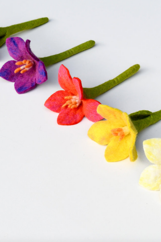 Wool Colorful Felt Flowers