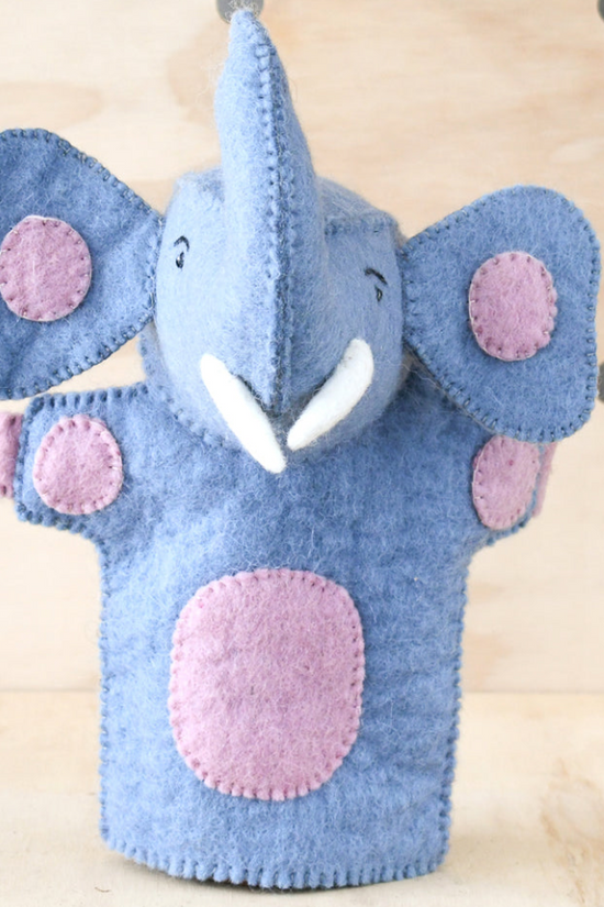 Blue Elephant Hand Puppet