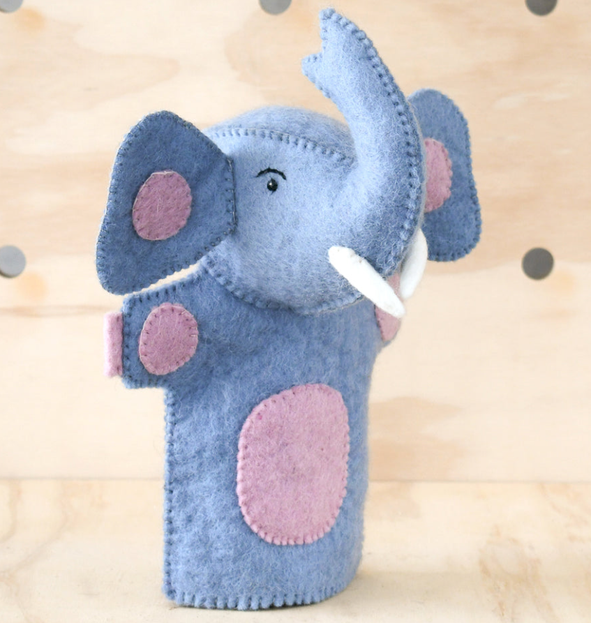 Hand Puppet - Blue Elephant